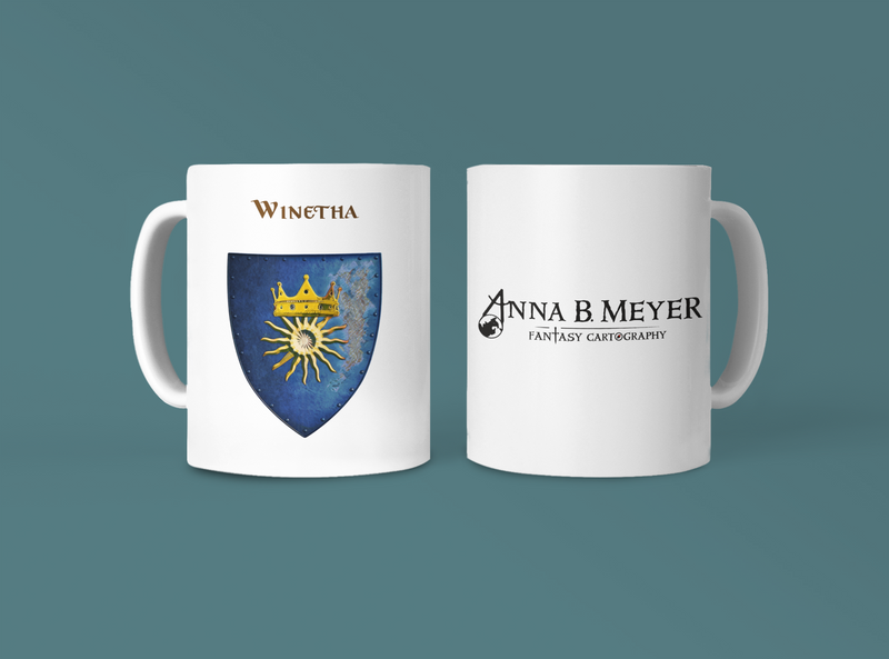 Winetha Heraldry of Greyhawk Anna Meyer Cartography Coffee Mug 11oz/15oz
