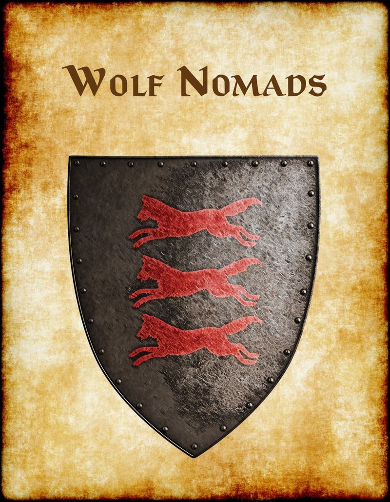 Wolf Nomads Heraldry of Greyhawk Anna Meyer Cartography Canvas Art Print