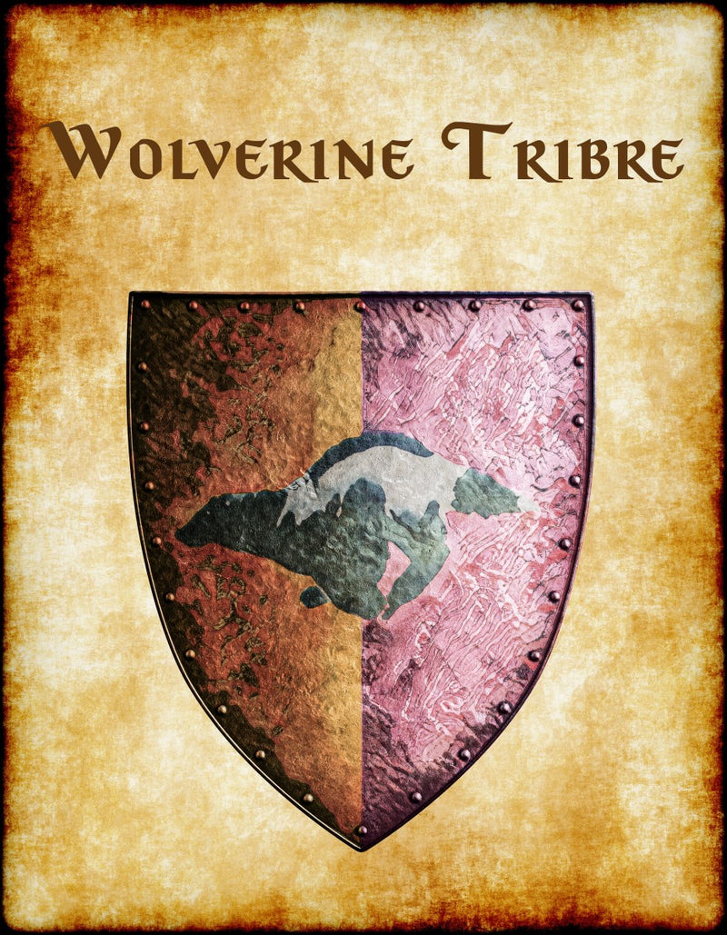Wolverine Tribre Heraldry of Greyhawk Anna Meyer Cartography Canvas Art Print