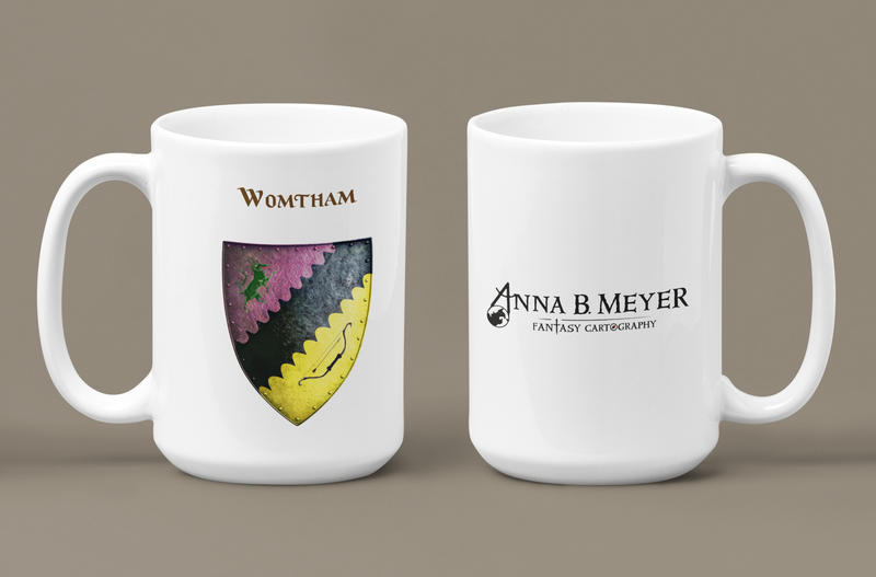 Womtham Heraldry of Greyhawk Anna Meyer Cartography Coffee Mug 11oz/15oz