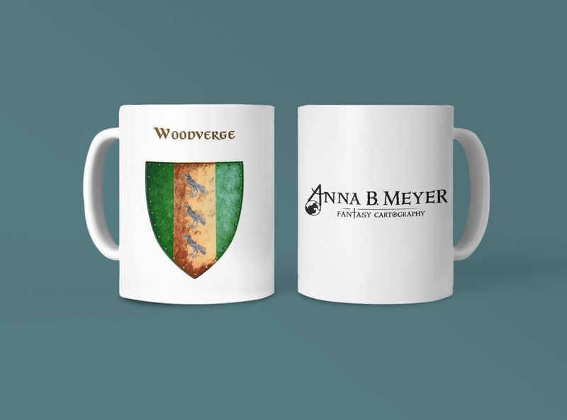 Woodverge Heraldry of Greyhawk Anna Meyer Cartography Coffee Mug 11oz/15oz