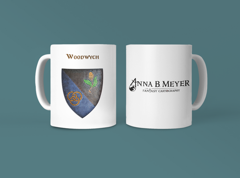 Woodwych Heraldry of Greyhawk Anna Meyer Cartography Coffee Mug 11oz/15oz