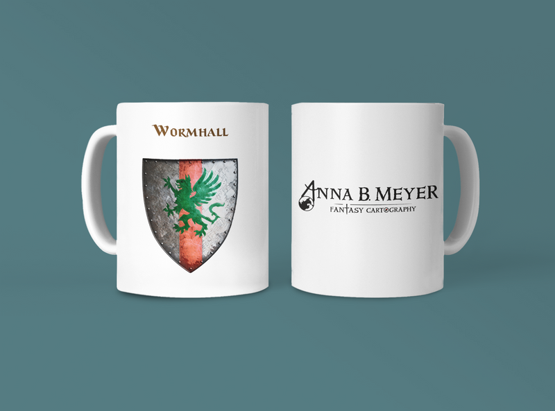 Wormhall Heraldry of Greyhawk Anna Meyer Cartography Coffee Mug 11oz/15oz
