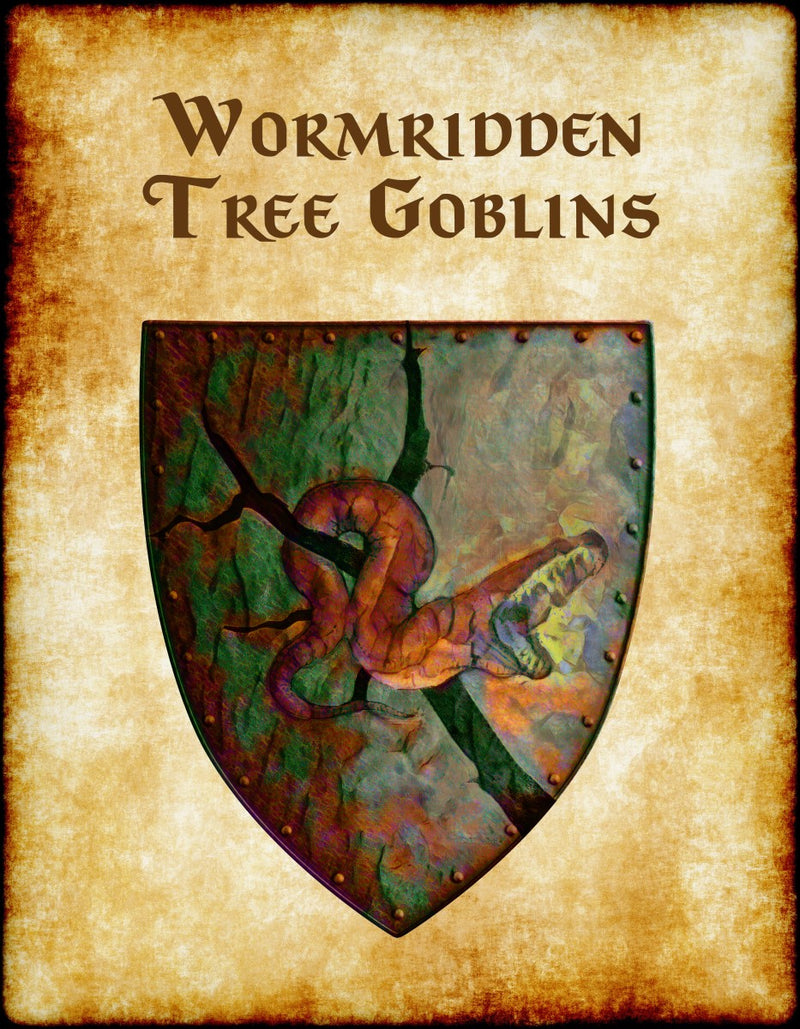 Wormridden Tree Goblins Heraldry of Greyhawk Anna Meyer Cartography Canvas Art Print