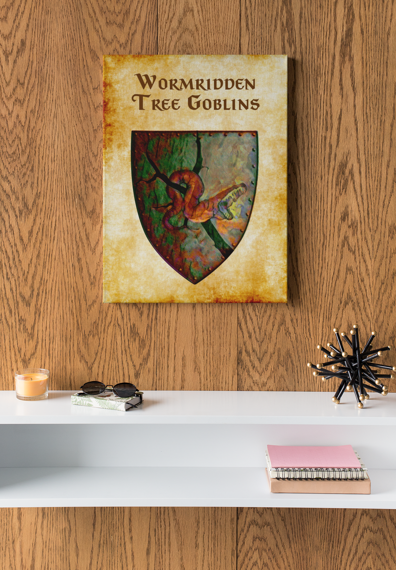 Wormridden Tree Goblins Heraldry of Greyhawk Anna Meyer Cartography Canvas Art Print