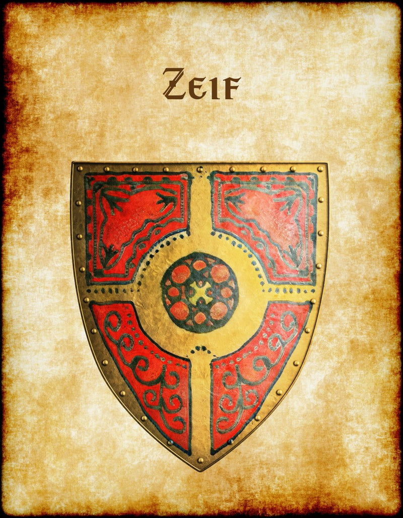 Zeif Heraldry of Greyhawk Anna Meyer Cartography Canvas Art Print