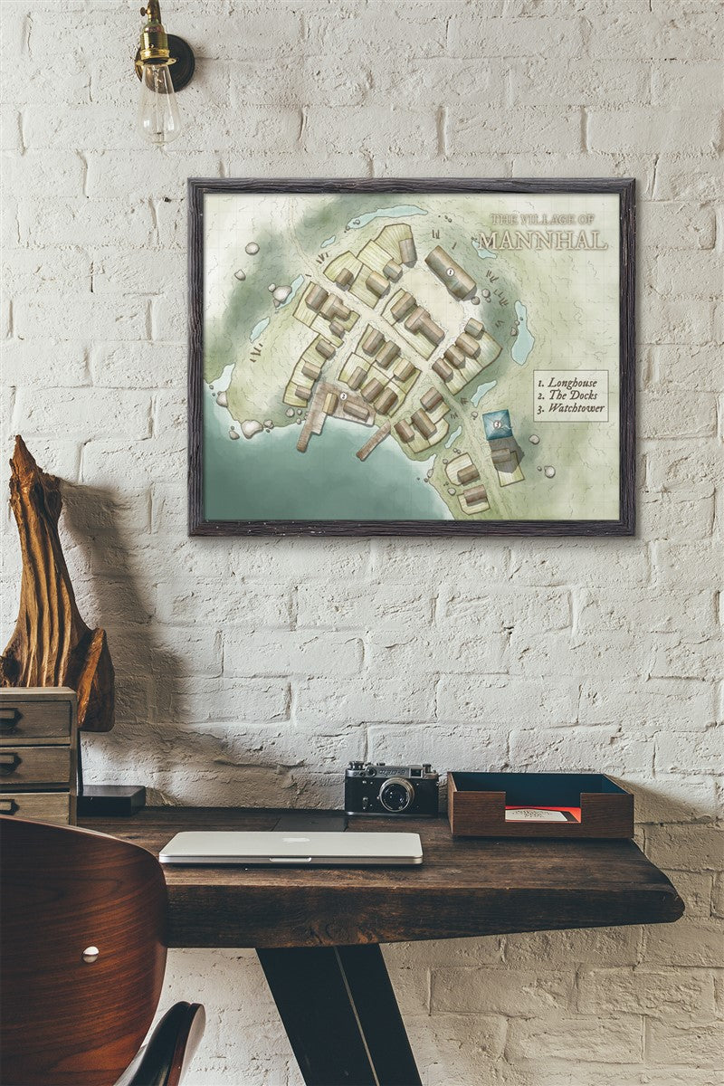 The Village of Mannhal Fantasy Map