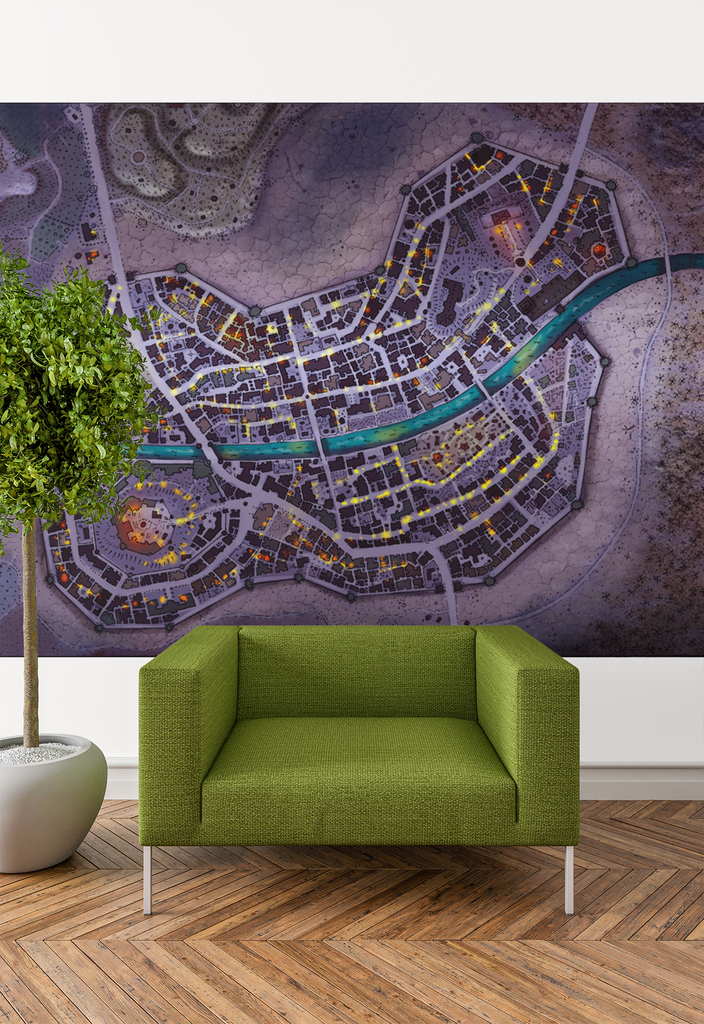 Black Bat City Fantasy Map