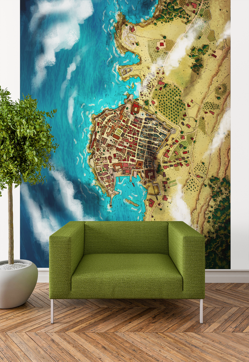 Dubrovnik City Fantasy Map