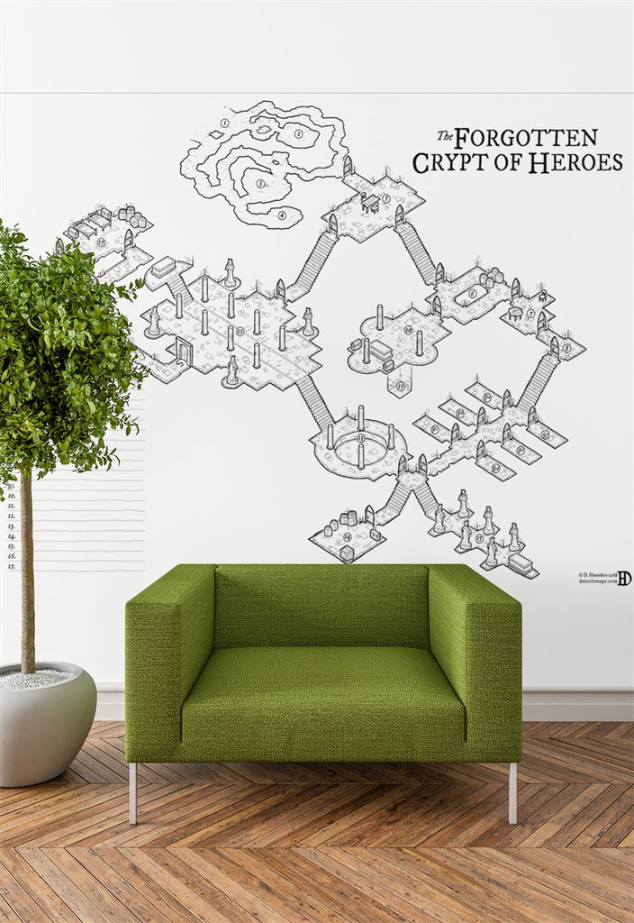 The Forgotten Crypt of Heroes Fantasy Map