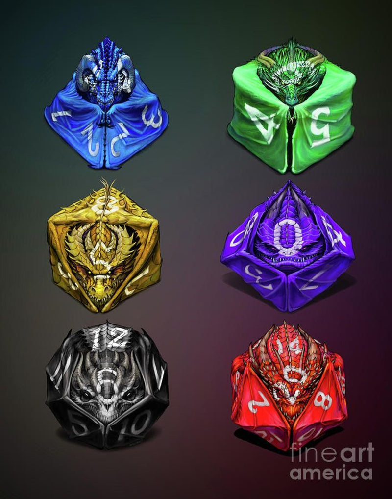 Dragon Dice Vinyl Sticker Complete Set