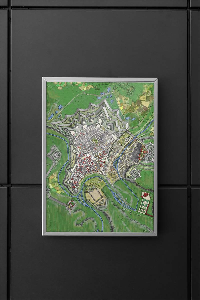 Luxemburg Star Fortress Fantasy Map