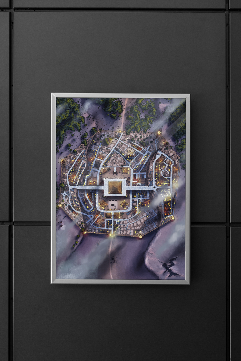 Uruk City fantasy Map