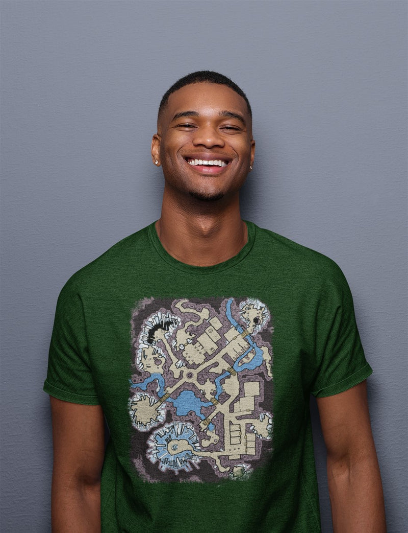 Glimmering CryptIoun King Map Cotton T-Shirt