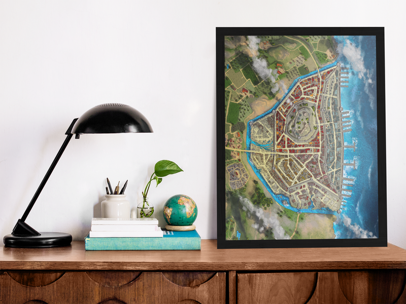 Newholt City Fantasy Map