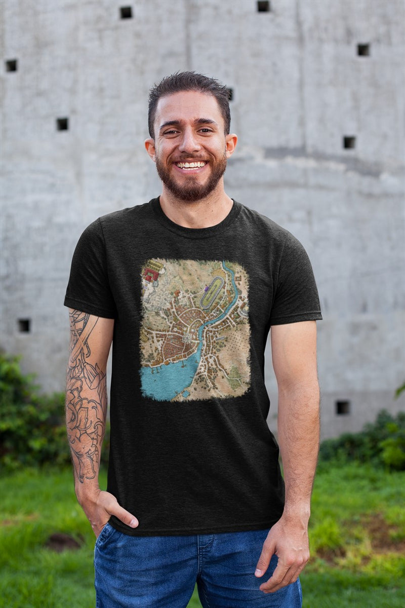 Rikadon Map Cotton T-Shirt