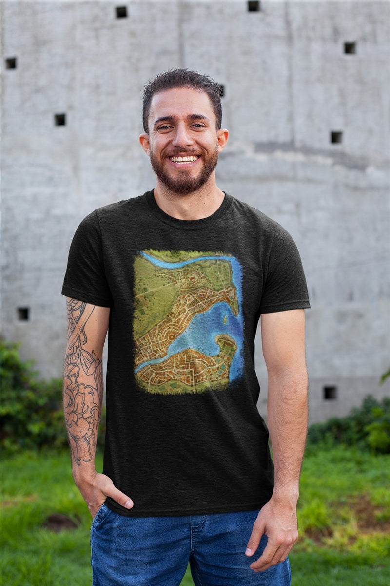 Sligas Map Cotton T-Shirt