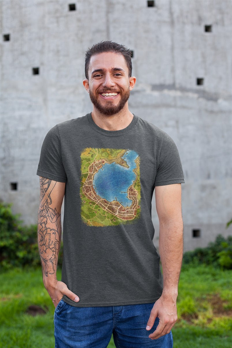 AN Gearesdan Map Cotton T-Shirt