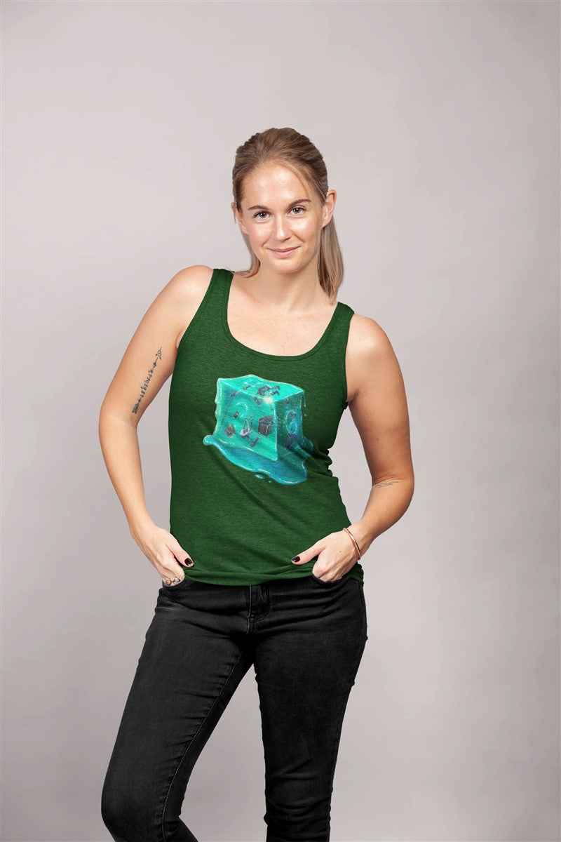Gelatinous Cube D6 RPG Cotton T-Shirt Geeks Collaborative Gaming