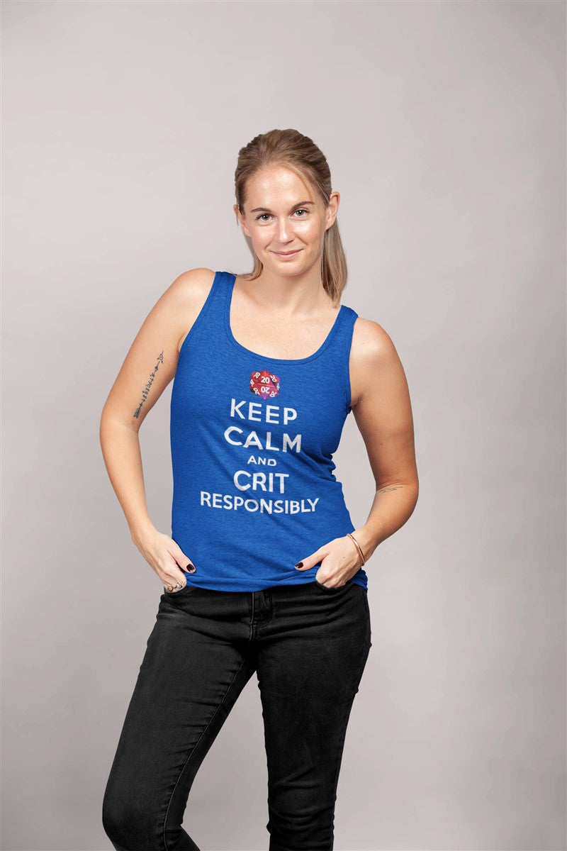 Keep Calm And Crit Responsibly RPG Cotton T-Shirt