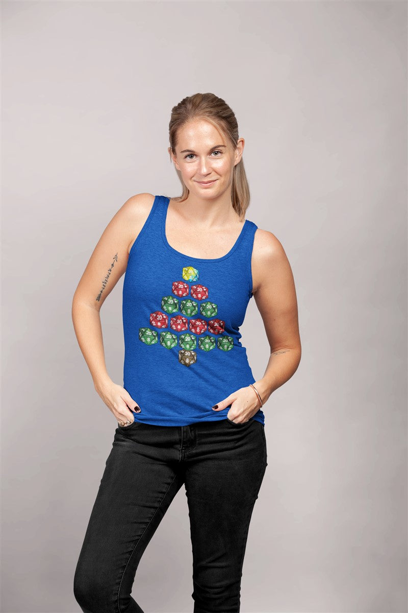 D20 Christmas Tree RPG Cotton T-Shirt