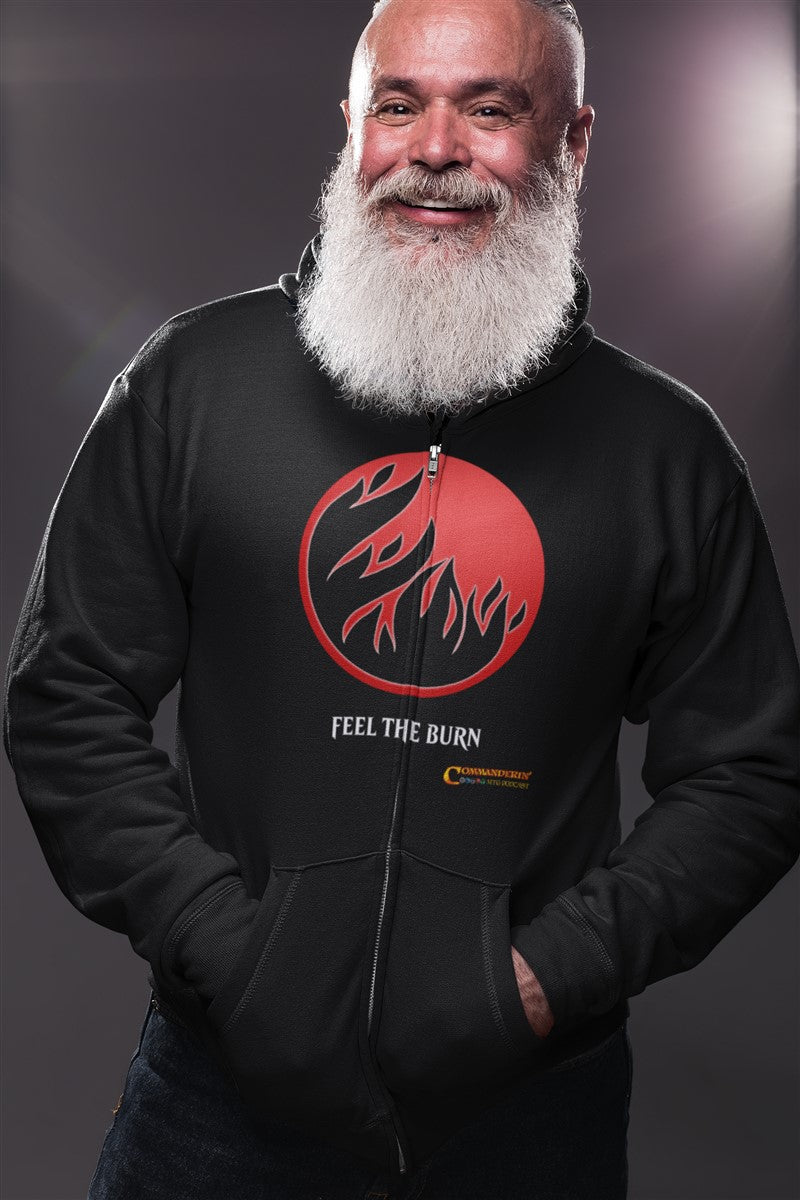 Red Feel The Burn RPG Cotton T-Shirt Commanderin' MTG Podcast